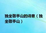 独坐敬亭山的诗意（独坐敬亭山）