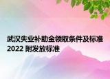 武汉失业补助金领取条件及标准2022 附发放标准