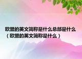 欧盟的英文简称是什么总部是什么（欧盟的英文简称是什么）