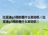 比亚迪g3用的是什么发动机（比亚迪g3用的是什么发动机）