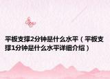 平板支撑2分钟是什么水平（平板支撑1分钟是什么水平详细介绍）