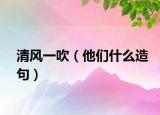清风一吹（他们什么造句）