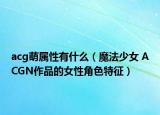 acg萌属性有什么（魔法少女 ACGN作品的女性角色特征）