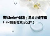 黑鲨helo分辨率（黑鲨游戏手机Helo拍照像素怎么样）