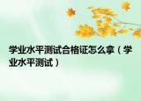 学业水平测试合格证怎么拿（学业水平测试）