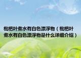 枇杷叶煮水有白色漂浮物（枇杷叶煮水有白色漂浮物是什么详细介绍）