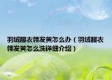 羽绒服衣领发黄怎么办（羽绒服衣领发黄怎么洗详细介绍）