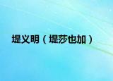 堤义明（堤莎也加）