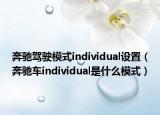 奔驰驾驶模式individual设置（奔驰车individual是什么模式）