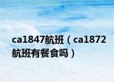 ca1847航班（ca1872航班有餐食吗）