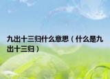 九出十三归什么意思（什么是九出十三归）