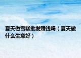 夏天做雪糕批发赚钱吗（夏天做什么生意好）