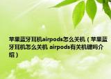 苹果蓝牙耳机airpods怎么关机（苹果蓝牙耳机怎么关机 airpods有关机键吗介绍）