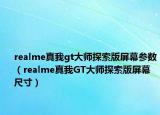 realme真我gt大师探索版屏幕参数（realme真我GT大师探索版屏幕尺寸）