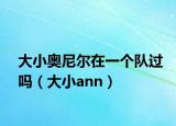 大小奥尼尔在一个队过吗（大小ann）
