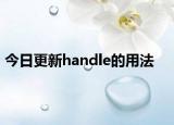 今日更新handle的用法