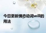 今日更新情态动词will的用法