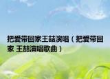 把爱带回家王喆演唱（把爱带回家 王喆演唱歌曲）