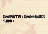 欧弟复出了吗（欧弟被封杀是怎么回事）