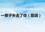 一辈子失去了你（歌词）
