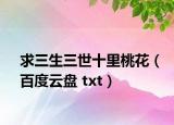 求三生三世十里桃花（百度云盘 txt）