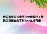 数码宝贝日光金手指使用教程（数码宝贝日光金手指为什么没有用）