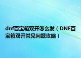 dnf百宝箱双开怎么发（DNF百宝箱双开常见问题攻略）