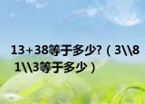 13+38等于多少?（3\8 1\3等于多少）