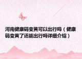 河南健康码变黄可以出行吗（健康码变黄了还能出行吗详细介绍）