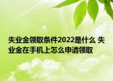 失业金领取条件2022是什么 失业金在手机上怎么申请领取