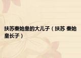 扶苏秦始皇的大儿子（扶苏 秦始皇长子）