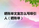 晒账单文案怎么写吸引人（晒账单）
