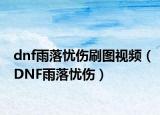 dnf雨落忧伤刷图视频（DNF雨落忧伤）