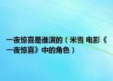 一夜惊喜是谁演的（米雪 电影《一夜惊喜》中的角色）