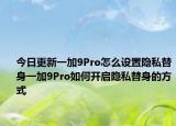 今日更新一加9Pro怎么设置隐私替身一加9Pro如何开启隐私替身的方式