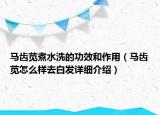 马齿苋煮水洗的功效和作用（马齿苋怎么样去白发详细介绍）