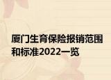 厦门生育保险报销范围和标准2022一览