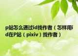 p站怎么通过id找作者（怎样用id在P站（pixiv）找作者）