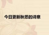今日更新秋思的诗意