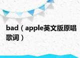 bad（apple英文版原唱歌词）