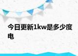 今日更新1kw是多少度电