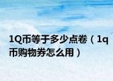 1Q币等于多少点卷（1q币购物券怎么用）