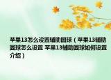苹果13怎么设置辅助圆球（苹果13辅助圆球怎么设置 苹果13辅助圆球如何设置介绍）