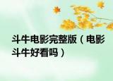 斗牛电影完整版（电影斗牛好看吗）