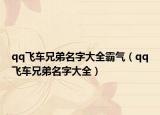qq飞车兄弟名字大全霸气（qq飞车兄弟名字大全）