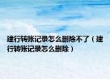 建行转账记录怎么删除不了（建行转账记录怎么删除）