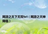 网游之天下无双txt（网游之天神降临）
