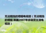 无法阻挡的婚姻电视剧（无法阻挡的婚姻 韩国2007年徐道营主演电视剧）