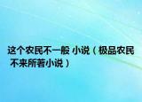 这个农民不一般 小说（极品农民 不来所著小说）