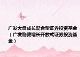 广发大盘成长混合型证券投资基金（广发稳健增长开放式证券投资基金）